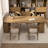 Burlywood Rectangular Solid Wood Executive Desk-1745061434