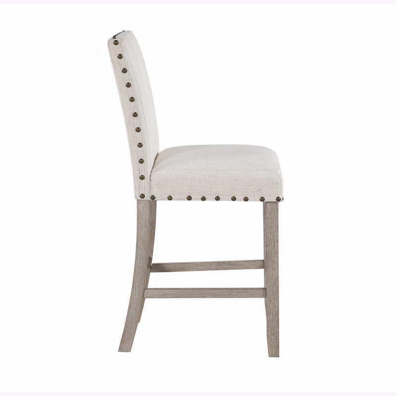 Charmant ensemble de tabourets de bar transitionnels pour une expérience d'assise élégante (ENSEMBLE DE 2)
