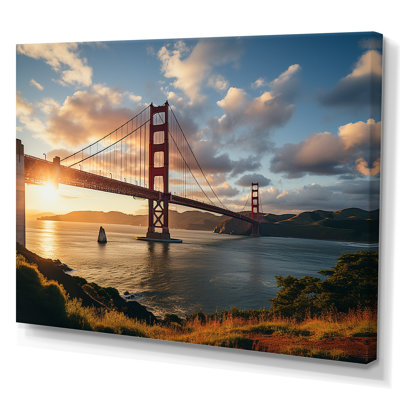 " Golden Hour at the Golden Gate II " Mixed Media and Color Photography Print