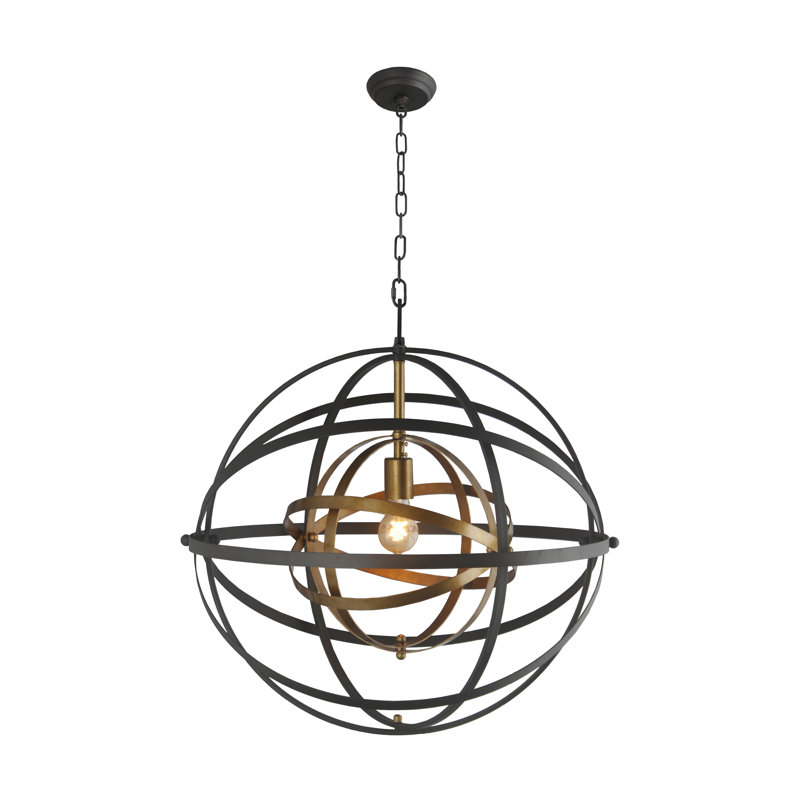 Luminaire tambour suspendu unique 5 lumières Swiney