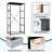 4 Drawer Dresser for Bedroom, Narrow Chest of Drawers, Wooden Top and Study Iron Frame 18"x37.5"-(WxH)