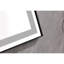 Miroir rectangulaire de salle de bain - Cadre noir mat, brouillard, contrôle intelligent pour le maquillage, le rasage et les soins de la peau avec cadre rétro-éclairé, sélection de vêtements