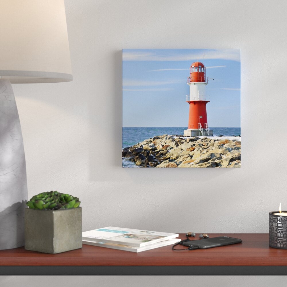 Glasbild Lighthouse I, Kunstdruck