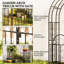 Arche de jardin en acier 7,4 pi avec barrière, treillis de jardin, noir