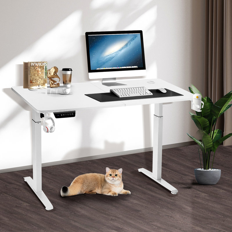 Siddiqi Commercial Use 60Cm W Height Adjustable T-Shaped Standing Desk, 60cm W x 140cm D