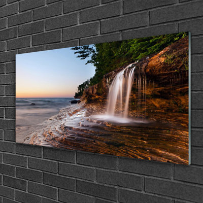Landscape Waterfall - No Frame Print on Glass