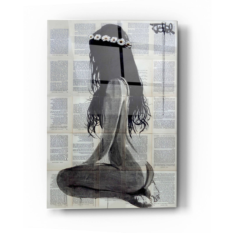 Art mural en verre Trinx «Daisy Chain» par Loui Jover, 36" H x 24" W x 0.2" D
