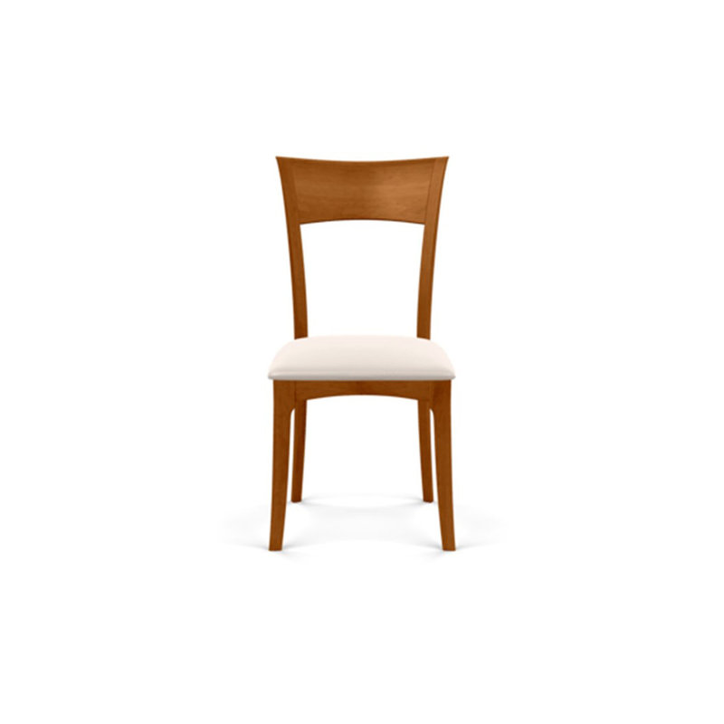 Ingrid Upholstered Dining Chair, Autumn Cherry, Ebony Leather