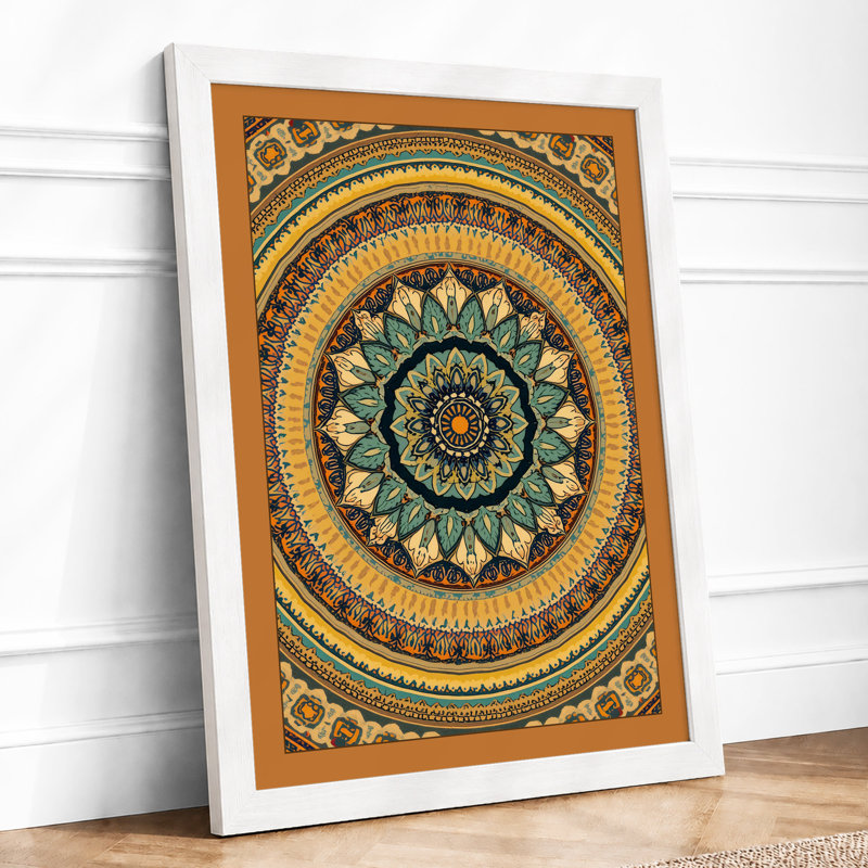 Sacred Geometry Geometric - Framed Print, A3 - 42.0 x 29.7 cm, White