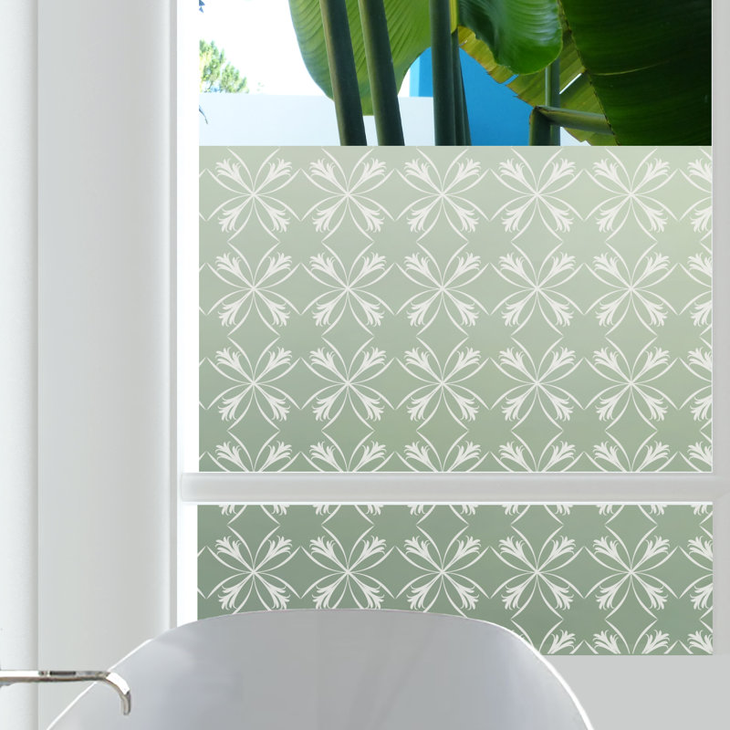 Adhésif décoratif fenêtre Deco Lillies, 48 po x 36 po, Blanc, Non encollé