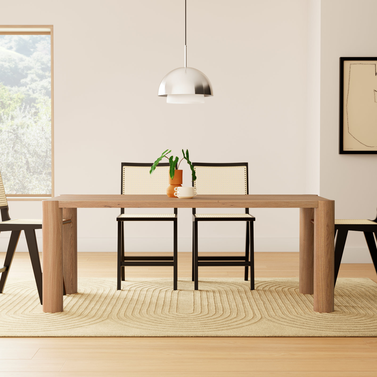 Channing Dining Table, 36" W x 76" L, Natural