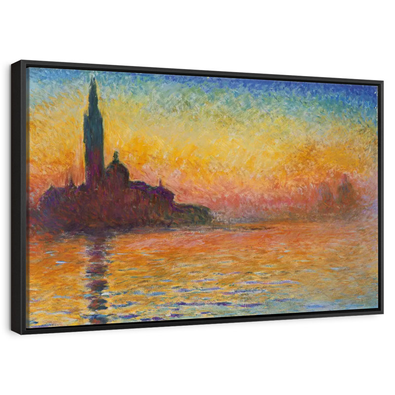 Hannes San Giorgio Majeur au crépuscule, H 9 po x l 13 po