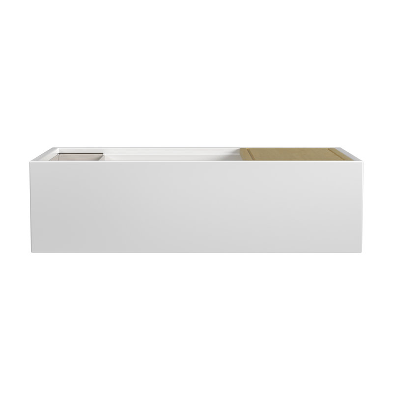 DUCASSE FIRECLAY KITCHEN WORKSTATION, 36",, Polished White