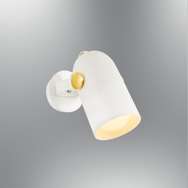 Modern Wall Lamp with Metal Body, White Finish, 8.7 x 16.5 x 10.2 inches | E27 Socket, Max 40W (Bulb Not Included) | Elegant Solid Color Design for Home, Hotel, and Glam Decor – Perfect for Any Space
