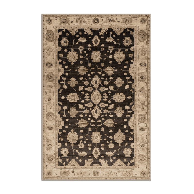 Tapis brun lavable à la machine