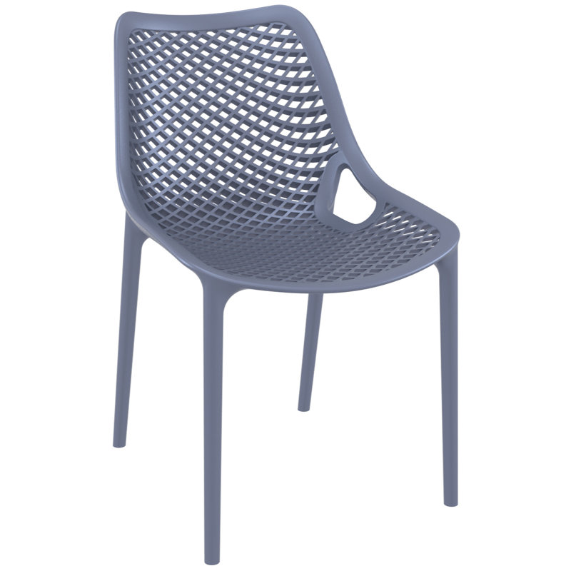 Ensemble bistro 3 pièces avec chaises empilables l 23,6 po Farrah, Gris