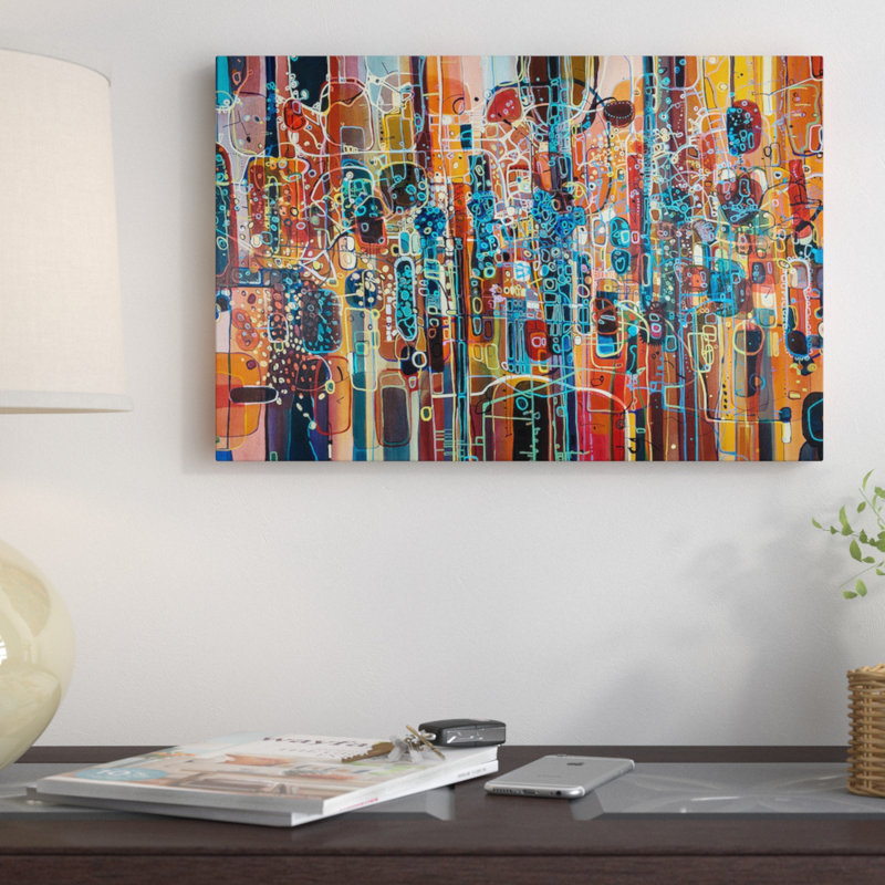 « wild red », impression sur toile tendue, H 12 po x l 18 po x P 1,5 po