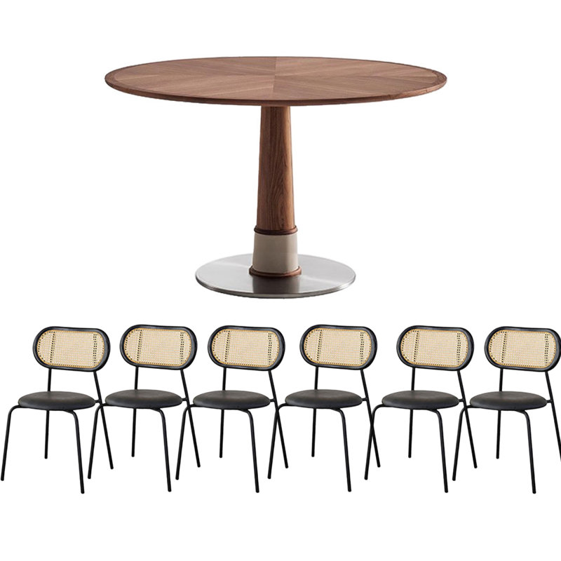 Table de salle à manger Retro, H 29,5 po x l 43,3 po x L 43,3 po