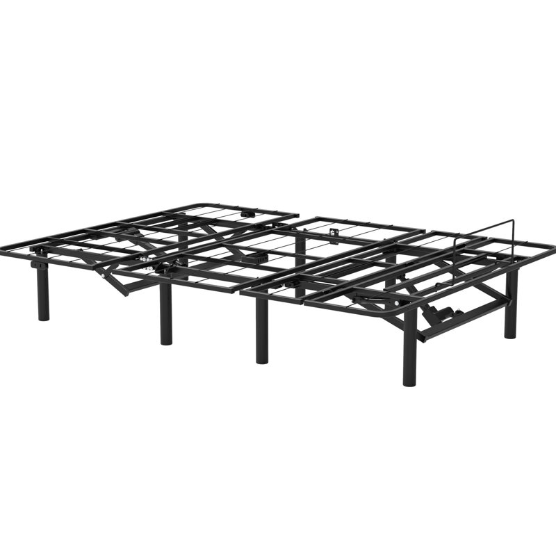 Base de lit réglable pour grand lit, moteur silencieux, inclinaison de la tête et du pied, deux ports, télécommande, structure de grand lit d'une capacité de poids de 750 lb, entraînement, inclinaison, avec clés Zg et mémoire, roulement