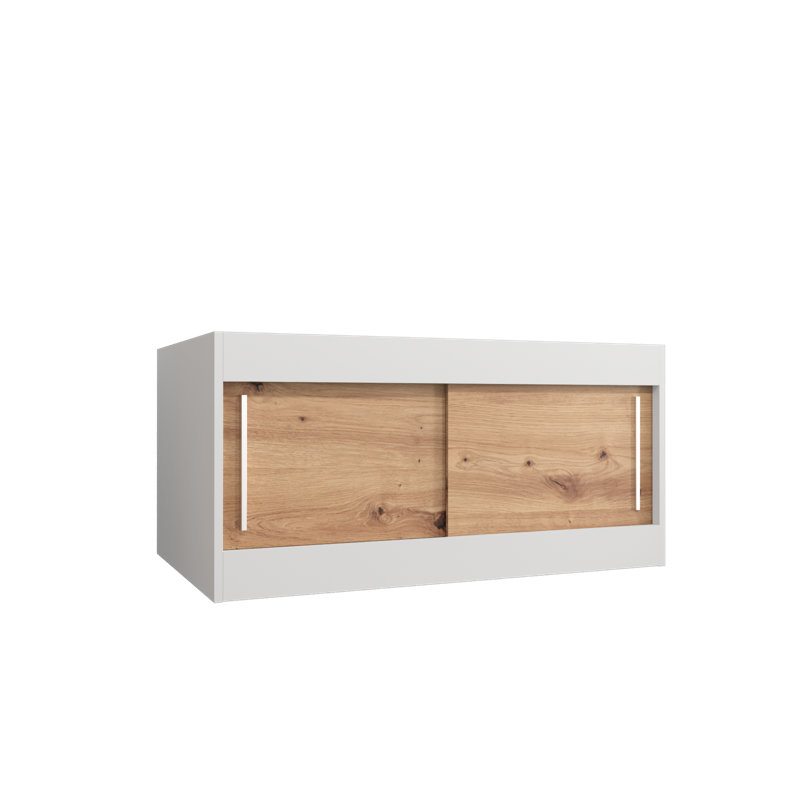 Eudocia Manufactured Wood Closet System, White/Artisan