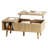 37" Lift Top Coffee Table, Fluted Modern Rectangle Center Table With Storage, Wood Living Room Center Table With Open Storage Cubby, For Home Office, Small Space-1829713303