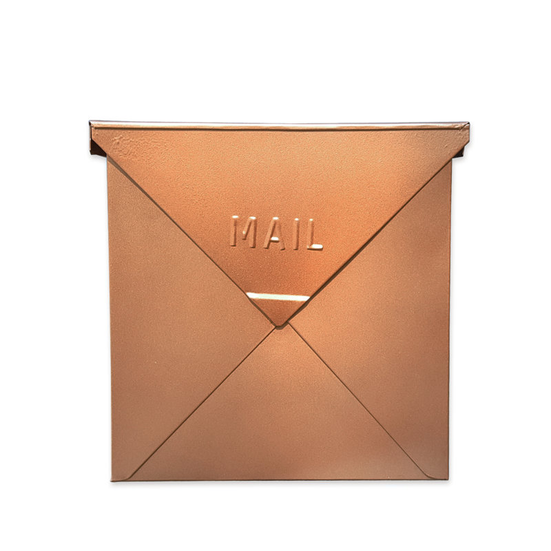 Chicago Red Industrial Style Wall Mounted Metal Mailbox