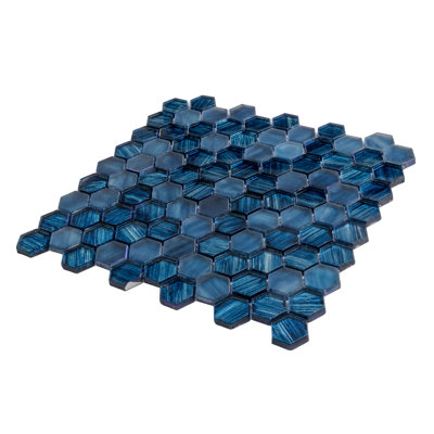11" x 11" Straight Edge Glass Mosaic Sheet Wall & Floor Tile