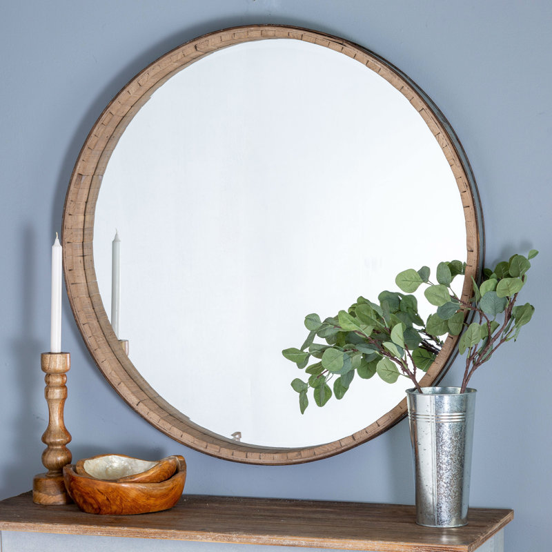 Beckett Round Beveled Mirror