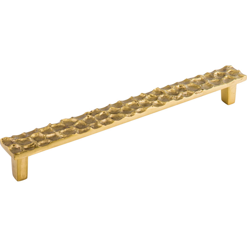 Cobblestone Bar Pull, Polished Brass, 8 13/16" Center to Center