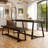 70.8”W Dining Table With 70.9"W Bench
