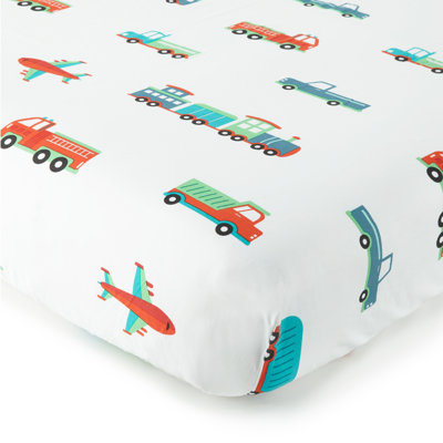 Transportation Fitted Crib Sheet