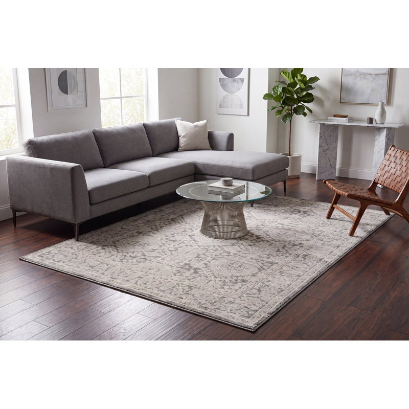 Clarissa 5.3X7 19900-190 IVORY/GREY, Rectangle 5'2" x 7'