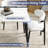 Juvan Modern 7-Piece Rectangular Marble Dining Table Set With 6 Faux Leather Chair-1775852573-1776037282