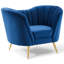 Fauteuil en velours argenté Orchid Blandick-156602795