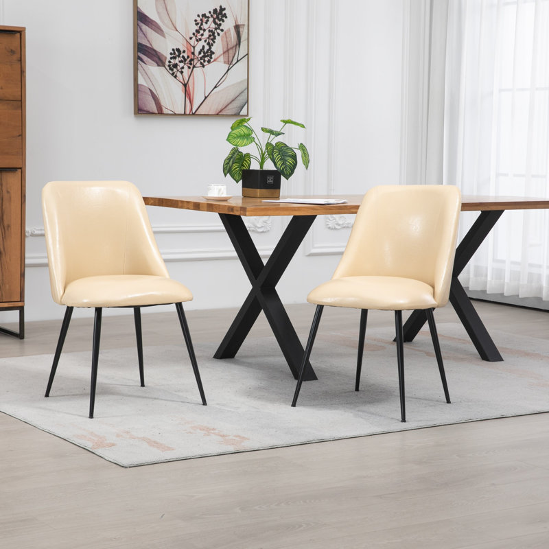 Atlasburg 46cm H Upholstered Side Chair, Cream
