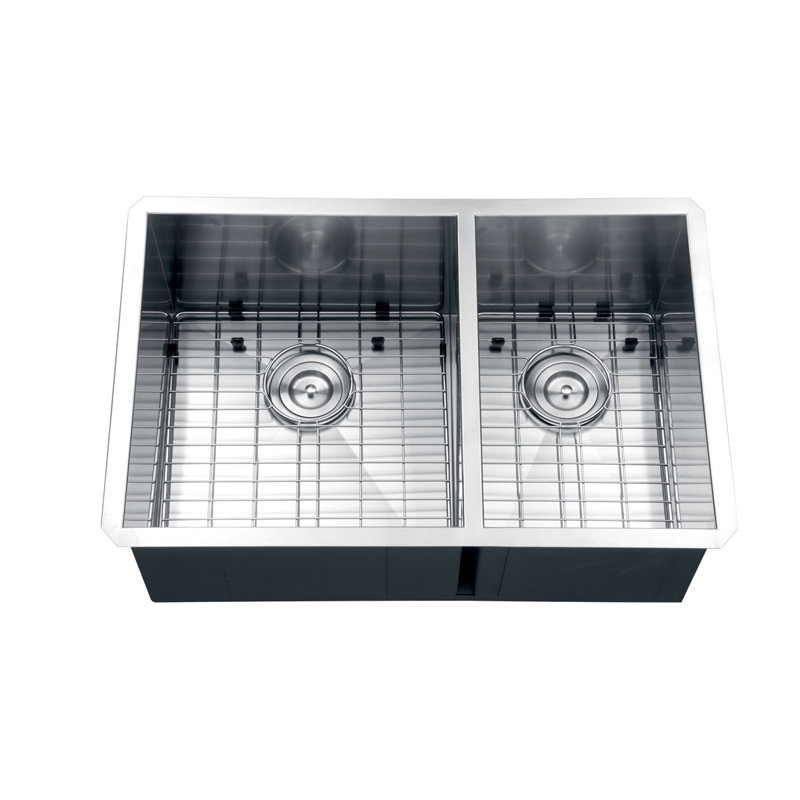 Ruvati 32-inch Stainless Steel Double Bowl Undermount Kitchen Sink
