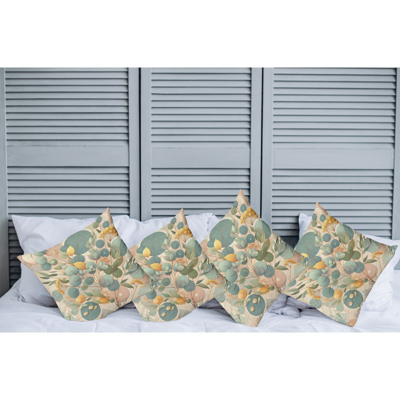 Fabric Reversible Throw Pillow, 18"H x 18"W