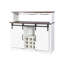 Armoire à vin de 47 po avec porte de grange coulissante, armoire buffet avec porte-bouteilles de vin, armoire de rangement pour la cuisine, la salle à manger 47 po