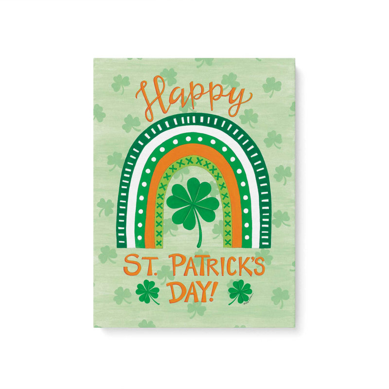 «St. Pat's Rainbow» par Deb Strain, reproduction d'art, L 18 po x H 24 po, Ne s’applique pas, Toile non encadrée