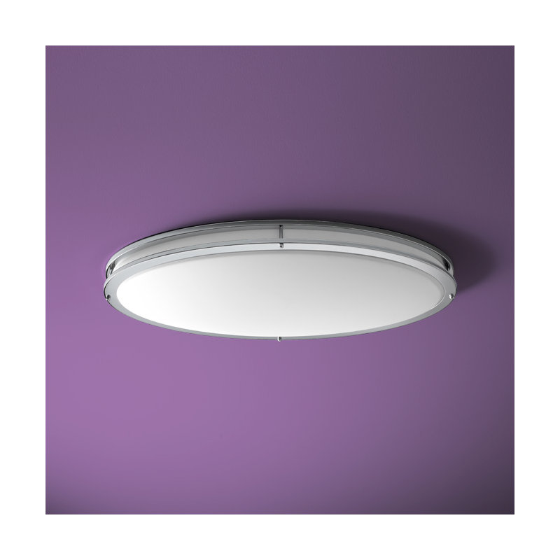 Oracle Acrylic Flush Mount, Polished Chrome
