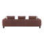 Canapé Mardi Maroon Tweed avec 6 coussins