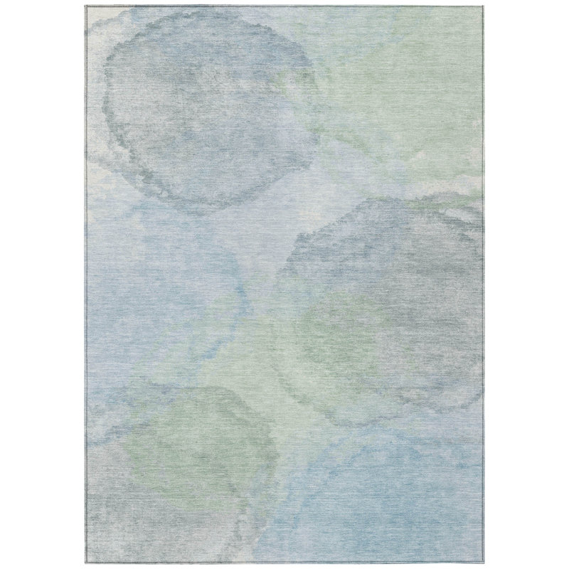 Machine Washable Indoor/Outdoor Chantille ACN2443 Casual Rug, Sky, 10' x 14'