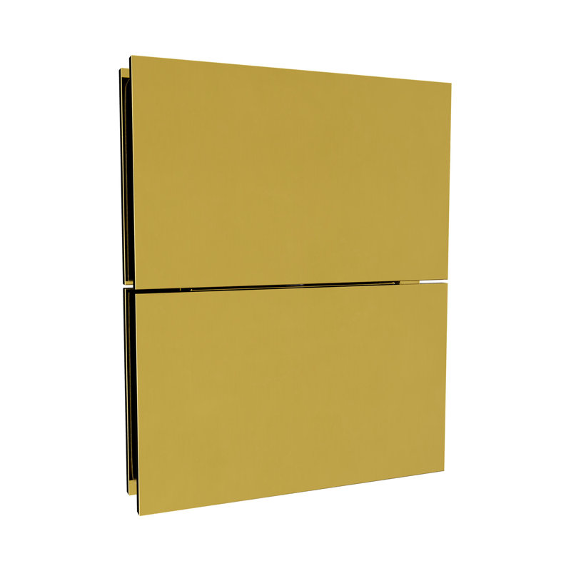  Charnière de porte de douche réglable en verre poli à fixation sur verre Prestige Series, Laiton poli