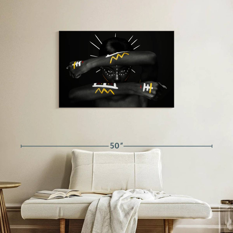 Art corporel tribal Senne, H 24 po x l 36 po