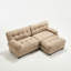 Canapé modulaire modulaire Cloud Cloud, siège en forme de L profond avec repose-pieds, canapé modulaire pour le salon, causeuse en flanelle avancée avec 4 coussins-1217815131