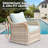 8 Pieces Patio Furniture Set, Patio Conversation Set With Swivel Rocking Chairs, Outdoor Wicker Sofa Couch With Waterproof Cushions For Lawn Backyard Porch-205536955
