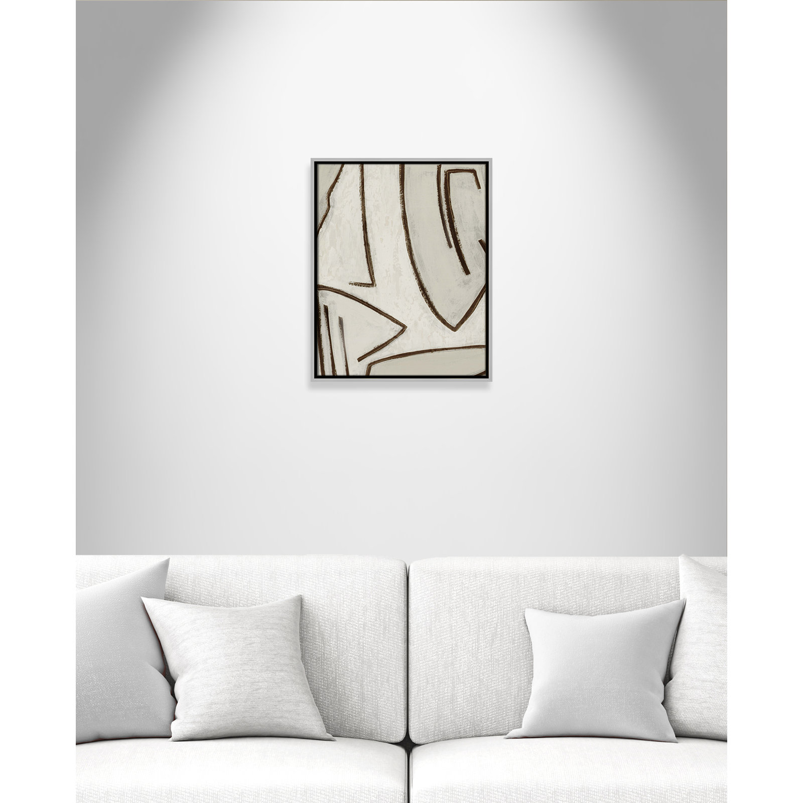 Line Work II,  17.5" W x 21.5" H, Silver