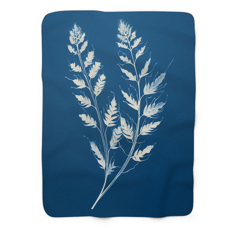 Shadow Botanicals - 1 pièce Sherpa Premium couverture 0003, L 60 po x L 80 po