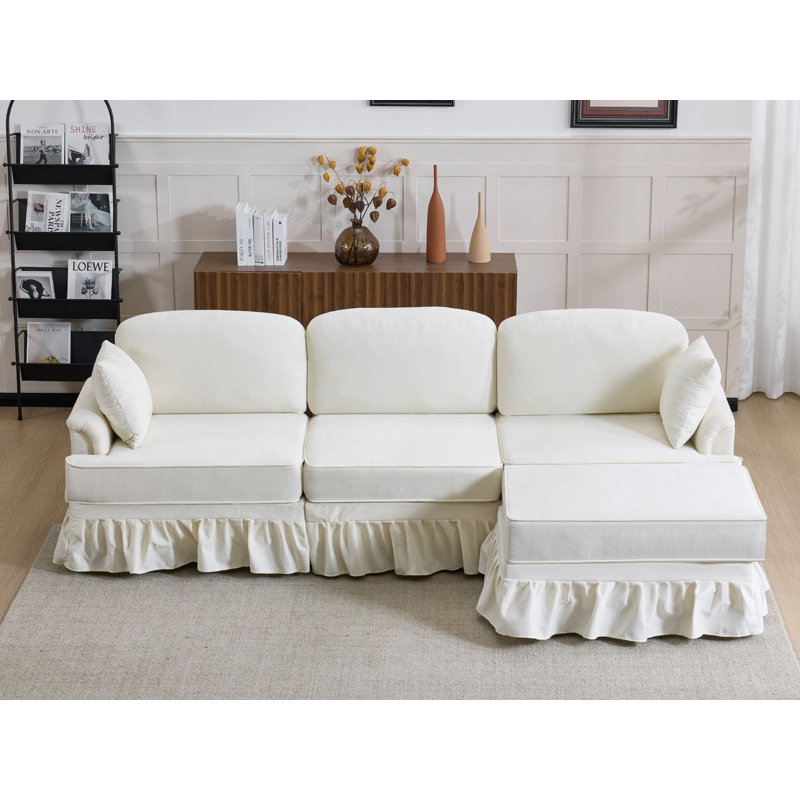 Canapé modulaire réversible de 103 po de largeur, Blanc