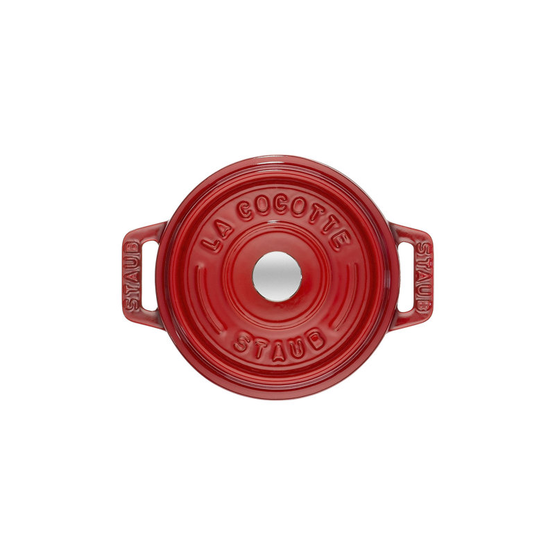 La Cocotte Cast Iron Round Cocotte, 2.75 quarts, Cherry